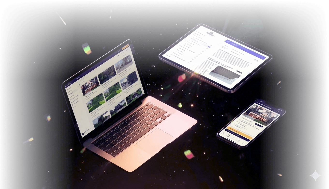 Lumos Inspector platform on laptop, tablet and mobile devices